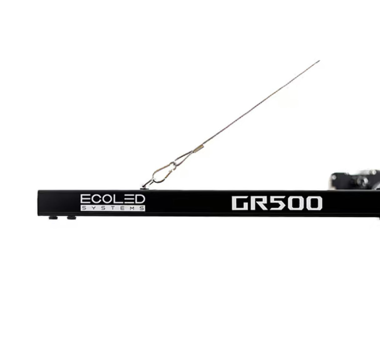 Ecoled GR500 Full Spectrum groeilamp close up zijkant met logo