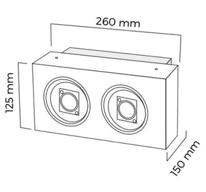 SpectroLight Starter 250 groeilamp technische tekening