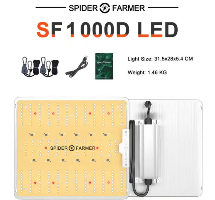 Spider Farmer SF1000D groeilamp speciications